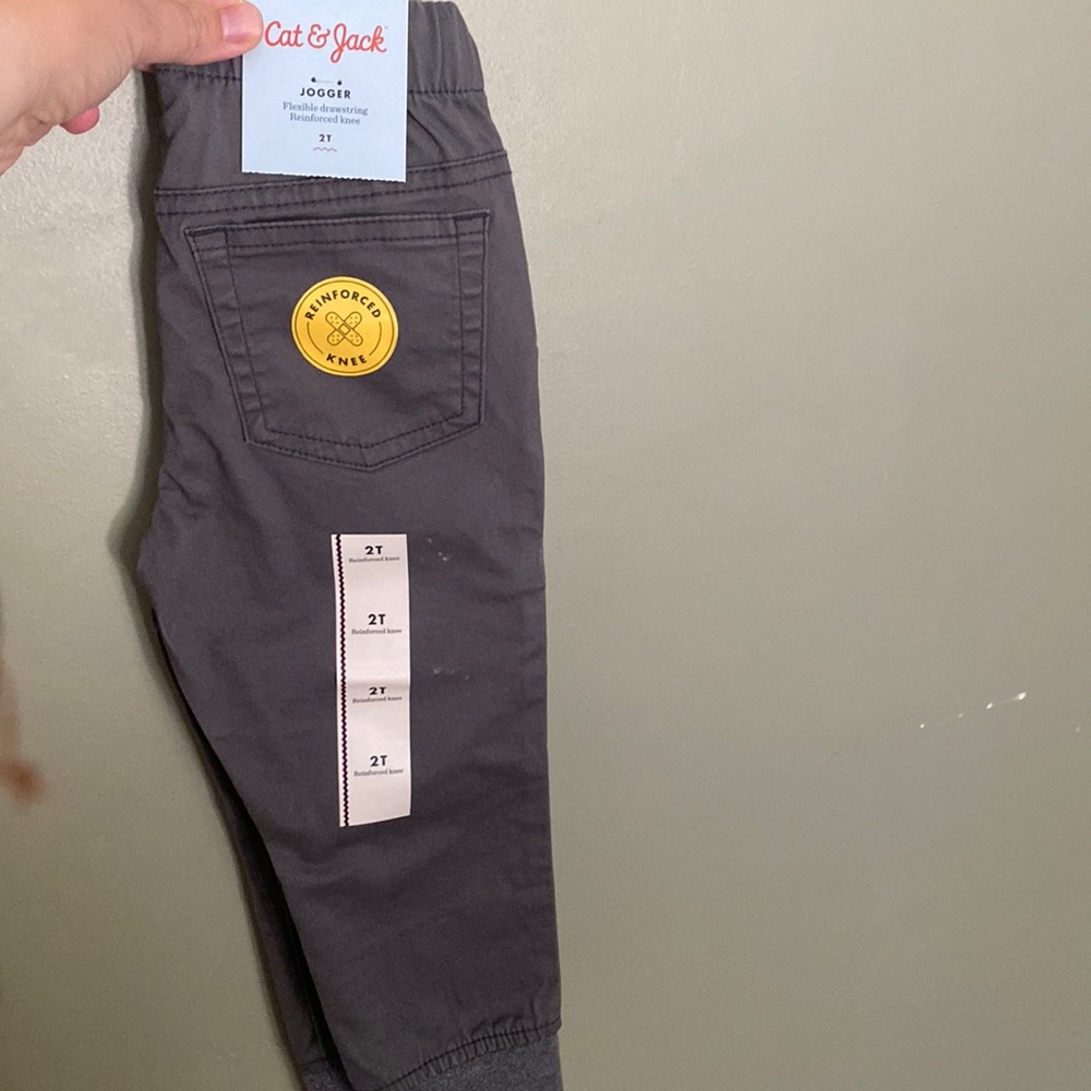 Cat and Jack grey joggers size 2 t. Never worn